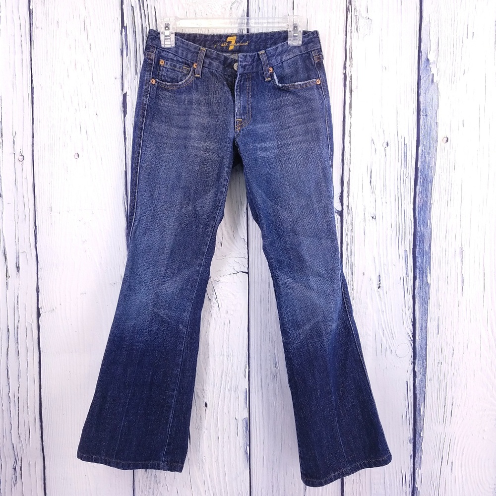 7 For All Mankind Flare A Pocket Jeans Sz 28